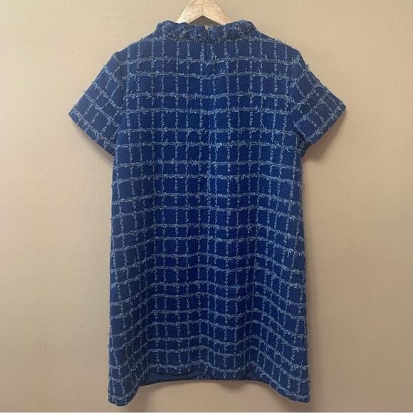 Tuckernuck Sapphire Tweed Jackie Dress Blue Windowpane Tweed Size Large - Picture 9 of 15